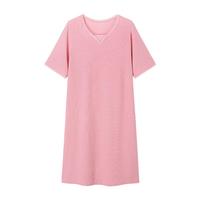 欧迪芬(Ordifen)家居服休闲秋冬睡裙女亲肤透气柔软顺滑短袖 XH3214 粉色 L