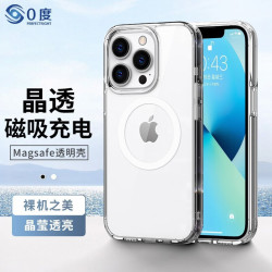 0度 PERFECTSIGHT 适用苹果13手机壳iPhone13PROMAX保护套magsafe磁吸透明硅胶软壳全包气囊防摔 透明 iphone 13Pro
