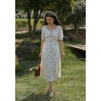 独束 大码穿搭漂亮碎花裙女夏季出游连衣裙显瘦A字裙长裙女