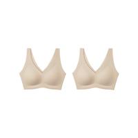 ubras 聚拢一体式背心收副乳软支撑文胸秋季薄款女2件装