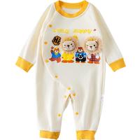 25春男女童连体服婴幼童宝宝新生儿衣服长袖斜襟连体哈衣爬服