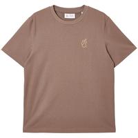 杰克·琼斯（JACK&JONES） 春季链条绣几何图案印花纯棉日常休闲简约短袖T恤男装225101073 M E14棕扁豆 常规