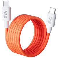 倍魔磁吸双头Type-C数据线240W快充车载1米充电线适用iPhone16ProMax平板iPad华为小米笔记本电脑 橙色