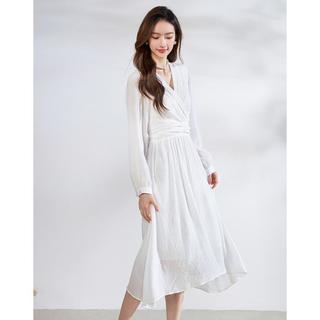 爱依莲 夏季小众茶歇裙法式赫本风中长裙高档仙女过膝连衣裙女