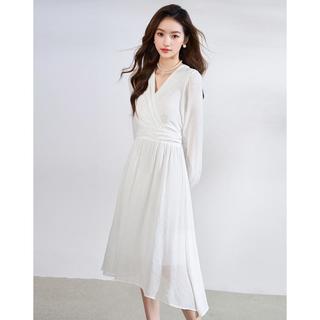 爱依莲 夏季小众茶歇裙法式赫本风中长裙高档仙女过膝连衣裙女