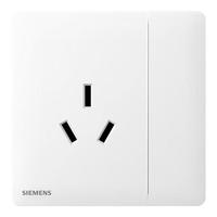 西门子(SIEMENS)插座面板 16A三孔插座带单控 暗装插座 灵煜雾沙白5UB37533NC01