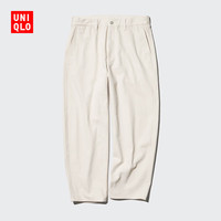 优衣库男装/男女同款宽松窄口牛仔裤/水洗产品休闲裤长裤裤子475595 30 浅米色 XL /180/96B