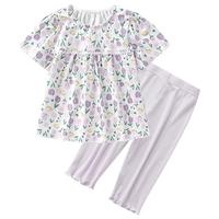 【可爱碎花】夏日清凉女童套装柔软透气儿童套装时尚搭配婴幼套装