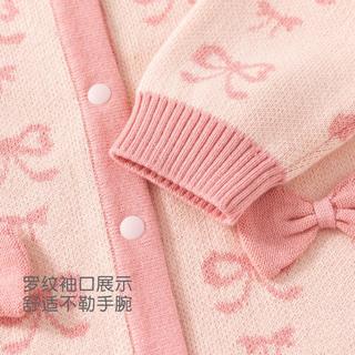 婴儿衣服春装宝宝毛衣连体衣新生儿满月百天针织长袖外出哈衣爬服
