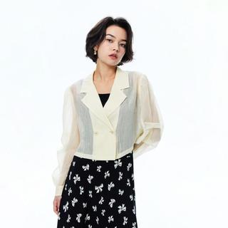【福利特卖款】夏季含莱赛尔时尚通勤雪纺西服外套女