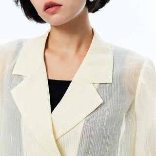 【福利特卖款】夏季含莱赛尔时尚通勤雪纺西服外套女