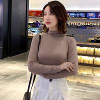 水中花 秋冬打底衫女舒适套头半高领长袖t恤