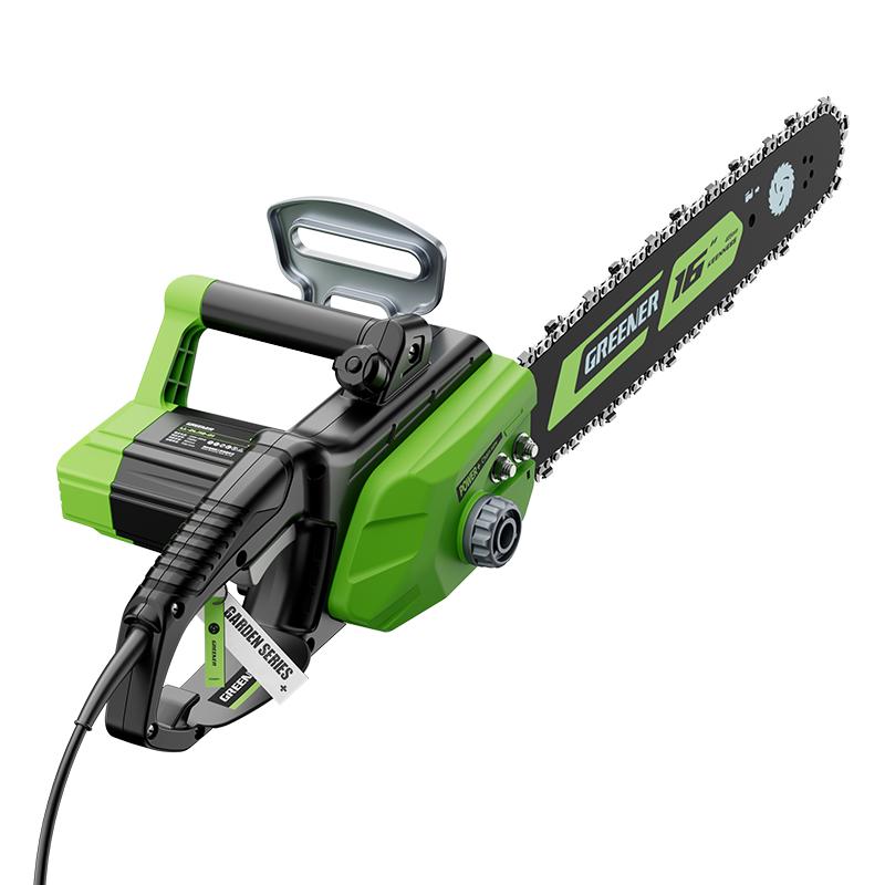 绿林插电式12寸大功率家用220V电链锯手持有线砍树木工伐木锯切割