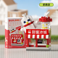 积慧 M3306小吃店兼容乐高街景建筑系列积木拼装儿童益智玩具摆件礼物 M3311/甜蜜冰城/彩盒装