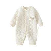 婴儿连体衣保暖秋装夹棉婴幼儿宝宝衣服秋冬爬服哈衣棉套装