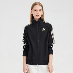 adidas 中大童户外休闲运动服立领夹克上衣青少年外套潮