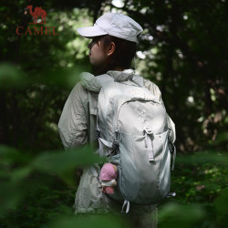 骆驼 双肩包登山包背包户外旅行徒步包旅游大容量书包 银绿色