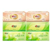 心相印抽纸100抽3包纸巾丝享压花金装纸抽卫生纸可湿水面巾纸