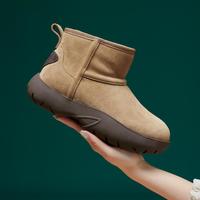 欧利萨斯 冬季潮流户外山系风厚底雪地靴女靴女鞋