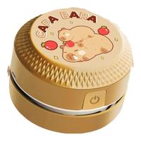 真彩电动桌面吸尘器吸橡皮擦屑机铅笔灰清洁器文具小儿童迷你书桌清洁大吸力充电铅笔屑清理器 【升级吸力】卡皮巴拉/充电款