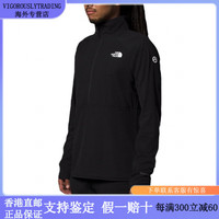 北面(The North Face) 纯色半拉链Logo印花半开襟长袖卫衣 男款 黑色【七夕礼物】 黑色 S