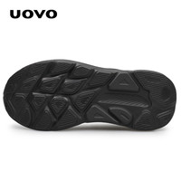UOVO男童鞋子春秋季牛二层皮黑色小皮鞋英伦风男童鞋 31码