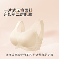 奶糖派【专享】云托MAX大胸显小无钢圈大胸软支撑透气文胸内衣女 丝绒粉 M 01（75B-75E,80B-80D）
