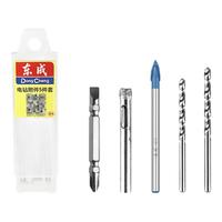 东成电钻附件5件套电钻用三角钻麻花钻十一字批头玻璃钻多功能家用钻