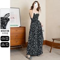 JEANSWEST 真维斯 女士碎花吊带裙 夏季收腰显瘦长裙