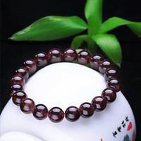 吉盟 GMOND 珠宝 GMOND 酒红石榴石圆珠手链女新中式高级感能量水晶手串女生日礼物