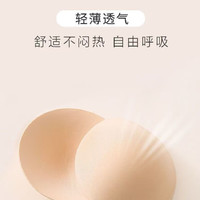 海伊朵文胸海绵插片海绵胸垫运动防走光棉质吸汗透气垫子三角垫杯垫 文胸胸垫（肤色一对）
