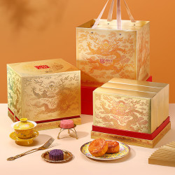 稻香村 月饼礼盒 广式蛋黄莲蓉五仁中秋公司福利 壹品龙礼 1200g