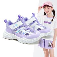 Barbie 芭比 时尚框子鞋2025年春秋女童运动鞋舒适透气网面鞋甜美公主鞋
