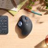罗技 logitech ERGO M575 2.4G蓝牙 双模无线鼠标 2000DPI 石墨黑