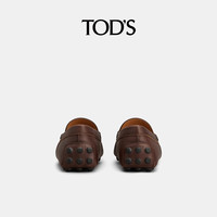 托德斯TOD'S2025秋冬男士休闲时尚皮革豆豆鞋舒适平底鞋 棕色 39.5