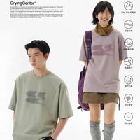 百亿补贴：哭喊中心 CryingCenter 男士渐变发泡毛绒logo经典宽松T恤
