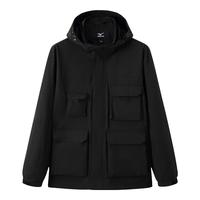美津浓(MIZUNO)冲锋衣男户外夹克连帽外套男多口袋防风机能登山服