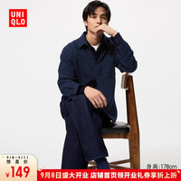 优衣库惊喜价男装/男女同款法兰绒衬衫/长袖衬衣休闲纯棉薄外套478118 478118/69藏青色 2XL /185/112C