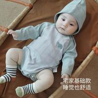 巴厘小猪 婴儿包屁衣春季新生儿纯棉a类衣服四季款三角哈衣春款宝宝连体衣