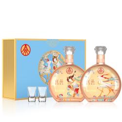 五粮液 仙林生态酒业有限公司出品 宜品 敦煌双支礼盒 宴请送礼酒 52%vol 500mL 2瓶 宴请礼盒装
