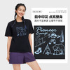 Pioneer Camp 舒适纯棉T恤女款2025年夏季休闲印花短袖落肩圆领打底上衣 奶杏色 165/L