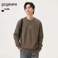 gxgjeans 字母绣花 男士休闲基础圆领卫衣
