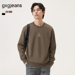 gxgjeans 字母绣花 男士休闲基础圆领卫衣