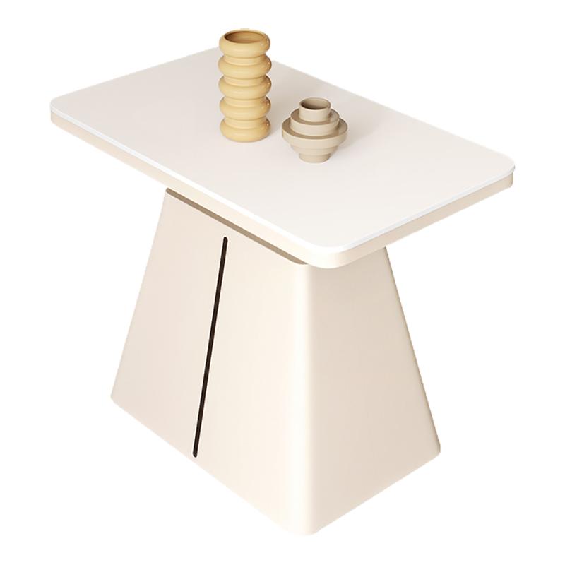 奶油风创意沙发边几茶几客厅2025小户型法式岩板小桌子长方形