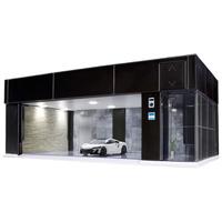 多美卡TOMY小汽车模型车库场景玩具电动门展厅版停车库黑色919070