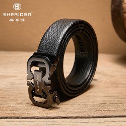 SHERIDAN 真皮皮带 喜来登 自动扣腰带 商务休闲款 礼盒装