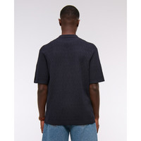 ABERCROMBIE & FITCH男装25秋宽松提花图案纽扣式POLO衫外搭针织衫KI120-5159 海军蓝图案 XL (180/116A)