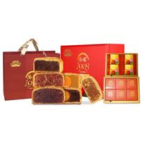 安琪蛋黄白莲蓉月饼金秋年华豆沙水果中秋广式月饼零食糕点盒950g 金秋年华月饼礼盒950g10枚装