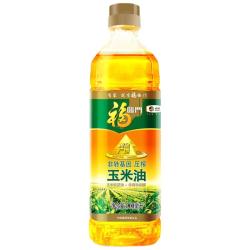 福临门 黄金产地 非转基因 压榨玉米油 900ml