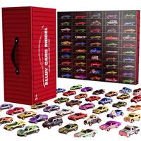 奔尼儿童玩具男孩合金小汽车模型仿真赛跑车高档礼盒 [经典版]52辆合金车礼盒+地图